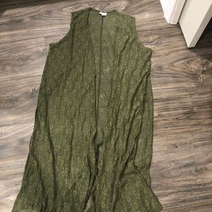LulaRoe Olive Lace Joy, Size M